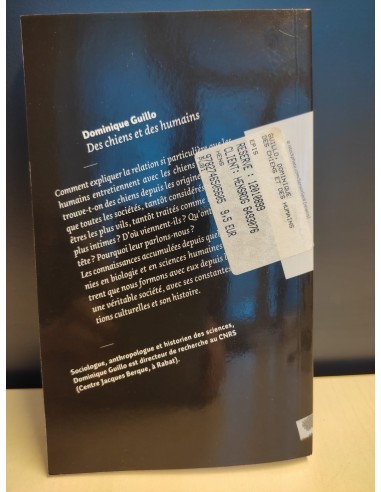 Livre francophone: "Des chiens et des humains"