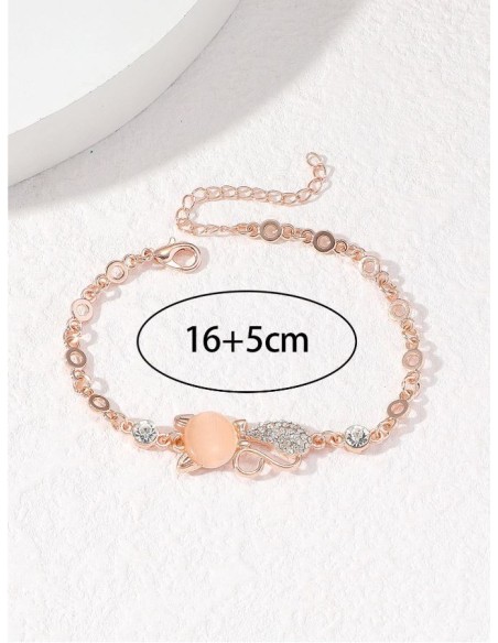 Bracelet chat à strass