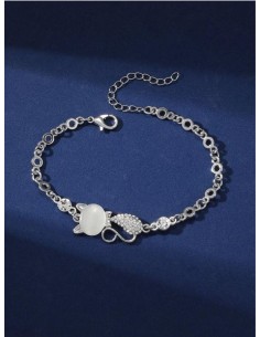 Bracelet chat à strass