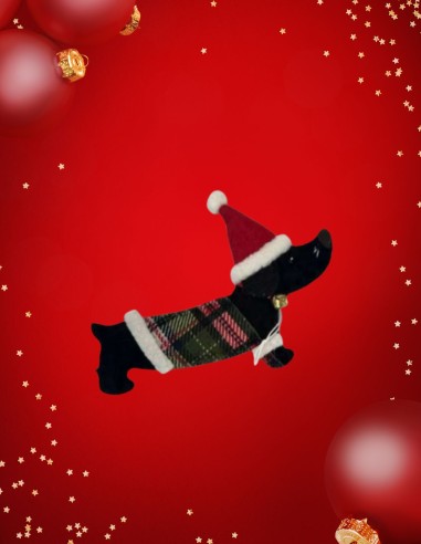 Kerstdecoratie hond (vilt)