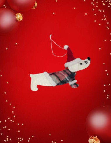 Kerstdecoratie hond (vilt)