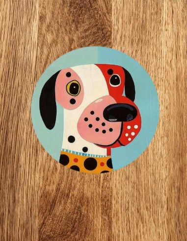 Dessous de verres en bois (3 modèles chien ou...